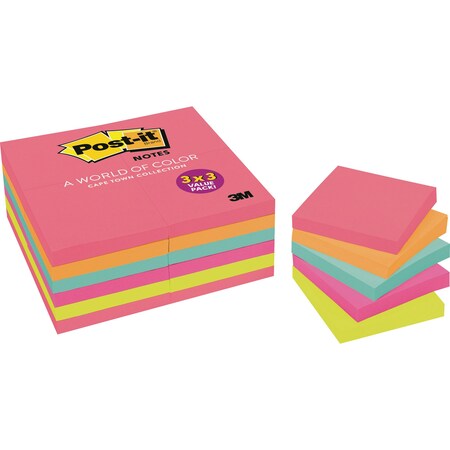 Post-It NOTES, CAPE TOWN, 3X3, 24PK MMM65424ANVAD